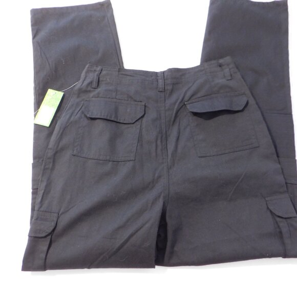 Green Goddess Black Cargo Pants Womens Size Medium Cotton NEW - Picture 2 of 9